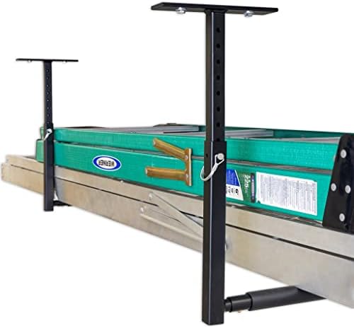 StoreYourBoard Adjustable Overhead Ladder Rack – Garage Organizer Ladder Shelf for Step & Extension Ladders - Storage Racks and Shelving for Garage Organization - Ceiling Mounted - Holds 75 lbs - Image 7