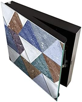 Concept Crystal 50 Keys Cabinet with Decorative Front Panel and Glass White Board KN06: Textures and Tiles 2 Series - Image 3