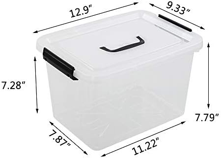 10 L Clear Plastic Latching Box, Storage Bin with Lids, 4-Pack - Image 2