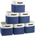 FinishingBo 11 inch Cube Storage Bin 6 Pack, Cube Organizer Bins by SimplifySpaceSimplifyLife