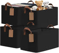 CHICVITA 4 Pack Large Fabric Storage Baskets for Shelves, 30L Black by CHICVITA