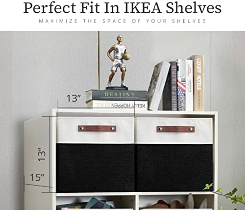 DECOMOMO Kallax Storage Cubes, Storage Baskets for Shelves 4-Pack - Image 2