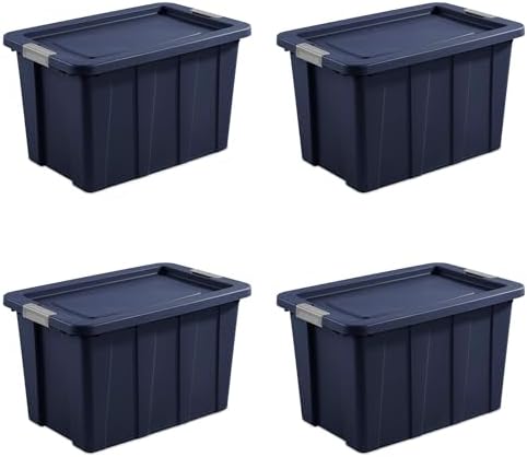 Sterilite Latching Tuff1 Tote Containers w/Lids, 30 Gallon, 4-Pack by Sterilite