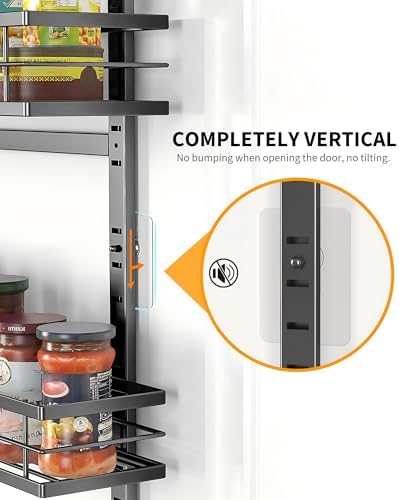 Moforoco White 9-Tier Over The Door Pantry Organizer, Pantry Organization And Storage, Metal Hanging Spice Rack Shelves Door, Home & Kitchen Essentials, Laundry Room Bathroom Organization - Image 6
