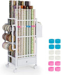 Aquzee Wrapping Paper Storage, Adjustable Gift Wrap Station with Drawer by Aquzee