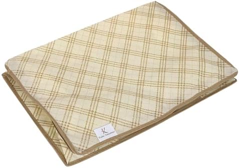 Kuber Industries (Pack of 24) Underbed Storage Bag | Check Print | Large Blanket Organizer | Clothing Storage Bag | Clear Window & Handle Storage Bag | Kambal Storage Bag | Ivory - Image 5