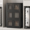 FLEXIMOUNTS 110 QT Stackable Plastic Storage Bins With Lids, Black by FLEXIMOUNTS