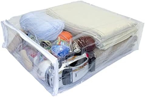 Clear Vinyl Zippered Blanket Storage Bags 15x18x5 Inch set of 5 (Pack of 2) - Image 2