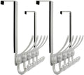 Dseap Over Door Hook 2.0 - Upgraded Version - Simple-Assembly, Strong, Heavy-Duty Stainless Steel 5-Tri-Hook Over The Door Hanger Rack, SimpleStrong Series, Silver, Pack of 2 by Dseap