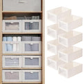 Linen Closet Organizers And Storage, 8 Pack Closet Storage Bins Linen Closet Baskets for Closet Organization Foldable Closet Organizer Bins with Clear Window For Organizing Clothing, Jeans, Shelves by Pradnel