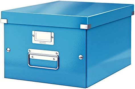 Leitz A5 Storage Box, Click and Store Range 60430001 - Small, Blue Storage Box A4 by Leitz
