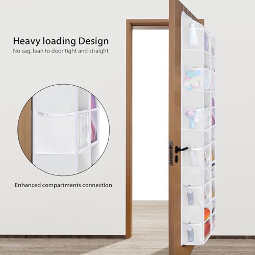 Univivi Over the Door Organizer, 6 Tiers Large Behind Door Storage, White - Image 5