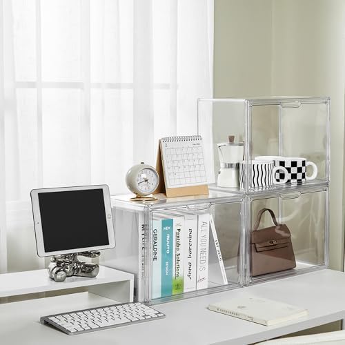 LXLXXL Acrylic Box Display Case, 5-Pack XL Stackable Storage Bins with Lid - Image 5