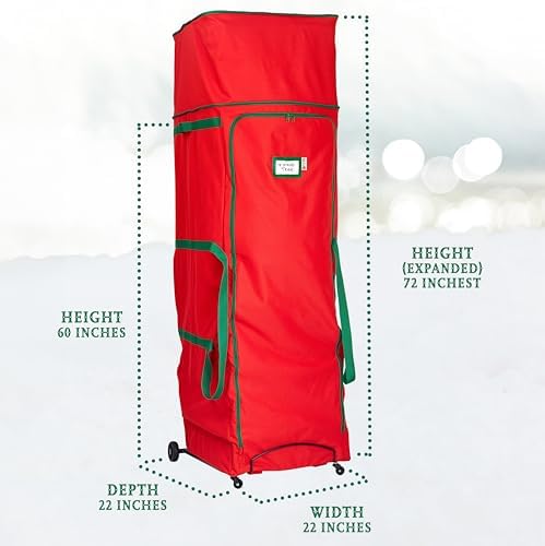 HOLDN’ STORAGE Rolling Christmas Storage Bag - Fits Up to 12 Feet Artificial Trees, Heavy Duty 600D Extra Large Garland and Tree Bag With Wheels - Image 7