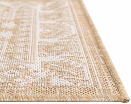 Rugs.com - Outdoor Aztec Rug – 4' 1 x 6' 1 Natural Washable Indoor/Outdoor Rug – Weather Resistant Area Rug for Patios, Decks, Porches, and Entryways - Image 7