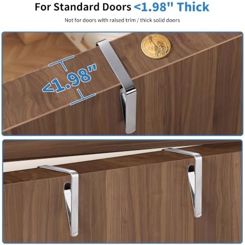 JARLINK Over the Door Organizer, Extra Large Storage for Bedroom, Grey - Image 3