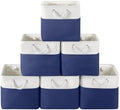 13x13 Inch Foldable Fabric Cube Storage Bins with Handles 6 Pack by VQRTEXAStorageBasket