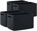 OIAHOMY 4 Pack Storage Baskets for Organizing 15L Cube Storage Bins Black by MasterofSpaceOptimization