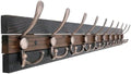 SKOLOO Rustic Wall Mounted Coat Rack - 38.6" Long Coat Hooks for Wall with 10 Triple Hooks for Hanging Coats, Hats or Tools - Kitchen, Mudroom, Entryway, Bathroom, Wood Brown & Antique by SKOLOO