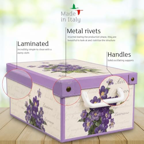 Set of 2 Storage Boxes with Lids - Large Cardboard Clothes Boxes 32 x 42 x 17.5 cm - Robust, Easy to Assemble, with Carry Handles - Perfect for Wardrobe & Season Change Veichen - Image 3