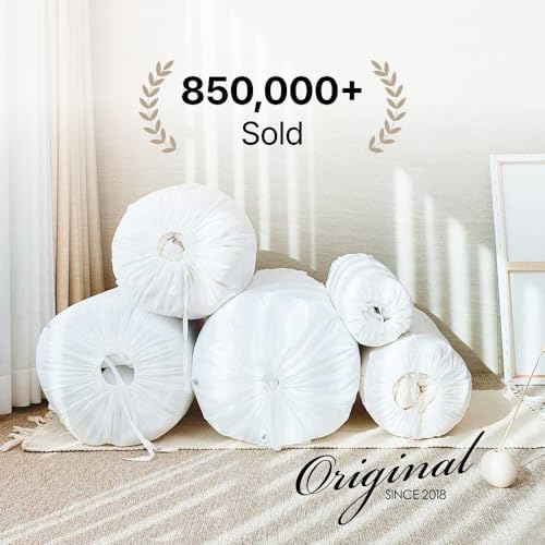 Roll&Stack Storage Bag Organizer, Set for 5 (XL1 L4 M4 S4), White - Perfect for Comforters, Blankets, Bedding, Bulky Clothes, and Puffer Jackets, Breathable, Dustproof, Washable, and Durable - Image 5