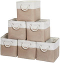 11 Inch 6 Pack Cube Storage Bins with Handles by ISEMINGLA