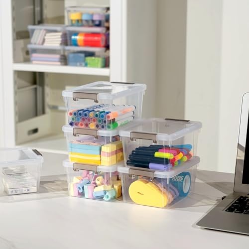 Citylife 30Packs 1.3Qt Small Storage Bins with Lids,Stackable Clear - Image 5