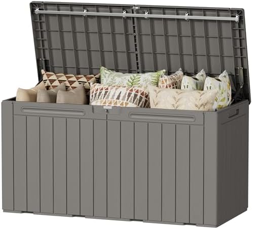 Devoko 100 Gallon Outdoor Storage Box, Waterproof Deck Box Lockable by DEVOKO