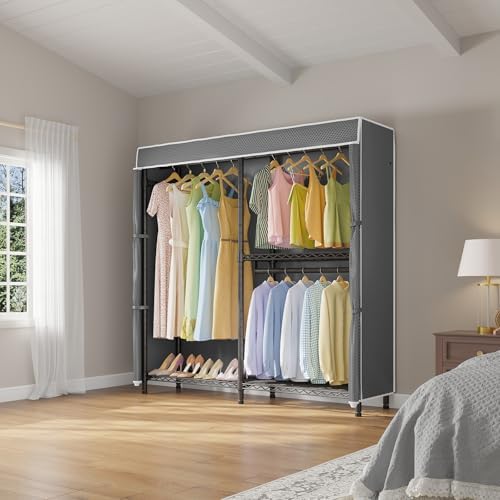 VIPEK V4C Portable Closet System Heavy Duty Covered Clothing Rack for Home - Image 2