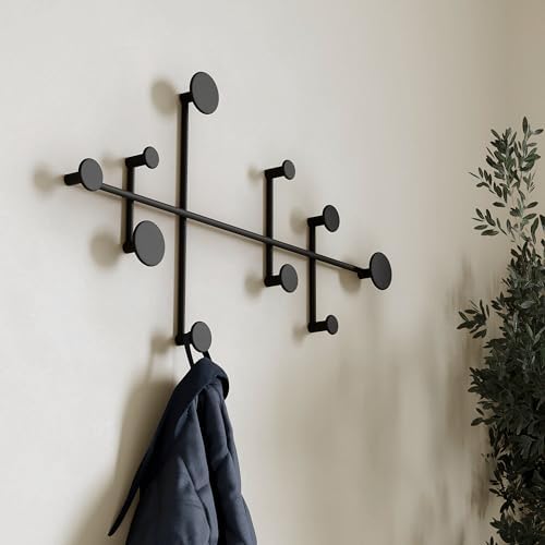 Kazai. 'Sval' Wall Wardrobe | Minimalist Coat Hook Design from Berlin | Modern Metal Wall-Mounted Coat Rack/Hooks | Black - Image 3