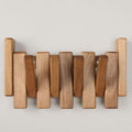 Walnut Piano Key Coat Rack with 4 Flip Hooks by TexasBestGift