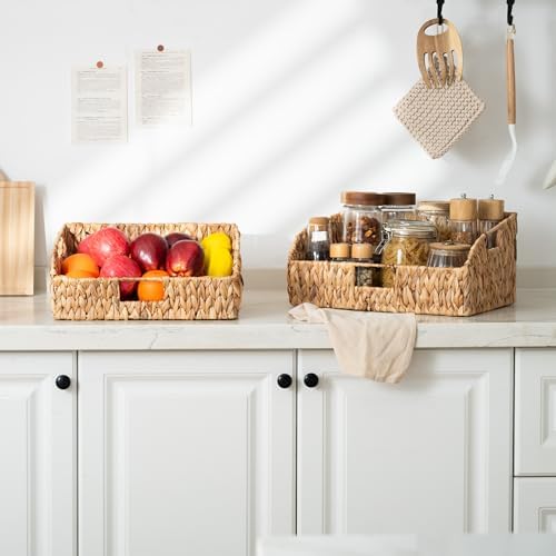 StorageWorks Pantry Baskets for Organizing, Hyacinth Storage Baskets,2-Pack - Image 6