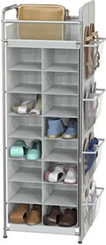 Simple Houseware 16 Cube Shoe Stand Tower Rack 8 Tier, Gray by SimpleHouseware