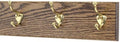 PegandRail Oak Wall Mounted Coat Rack with Solid Brass Hooks - Made in The USA 4.5" Ultra Wide - Made in The USA (Walnut, 15" x 4.5" with 3 Hooks) by PEG+AND+RAIL