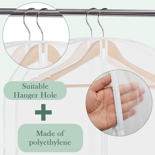 Amylove 40 Pcs 40" Suit Garment Bags for Closet Storage and Travel - Image 3