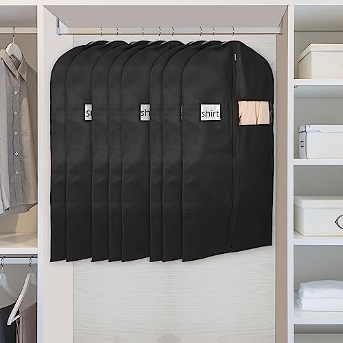 Syeeiex 40 Inch Suit Bag, Suit Bags for Closet Storage, Black, Set of 16 - Image 5