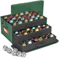 HOLDN’ STORAGE Christmas Ornament Storage Box with Dividers, Holds 72 Ornaments (3 Inch), Large Ball Storage Container with 3 Removable Trays, Durable and Portable - Green by HOLDN%E2%80%99STORAGE