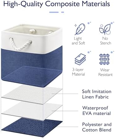 Patvingot 11-Inch Fabric Cube Storage Bins with Handles,6 Pack,Foldable - Image 3