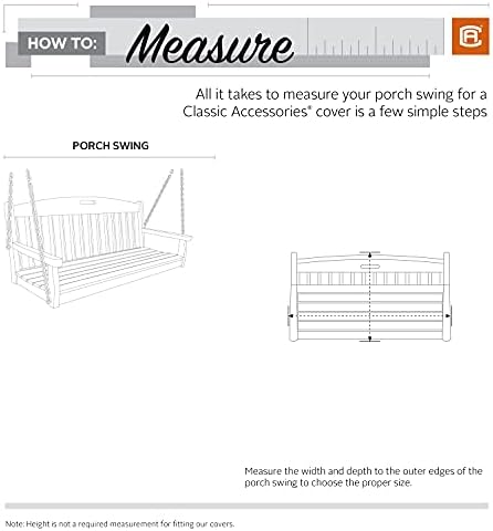 Classic Accessories Veranda Water-Resistant 56 Inch Porch Swing Cover, Patio Furniture Covers - Image 4