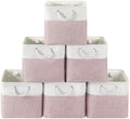 13x13 Inch Foldable Fabric Cube Storage Bins with Handles 6 Pack by VQRTEXAStorageBasket