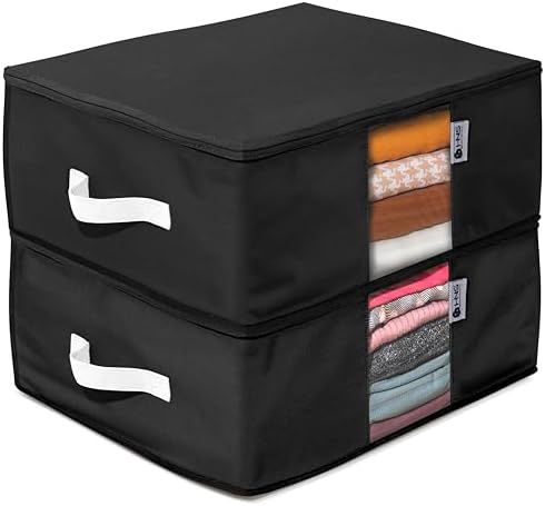 Cedar Clothes Storage Bag Organizer, Protects From Moths, Set of 2, Black by HOLDN%E2%80%99STORAGE