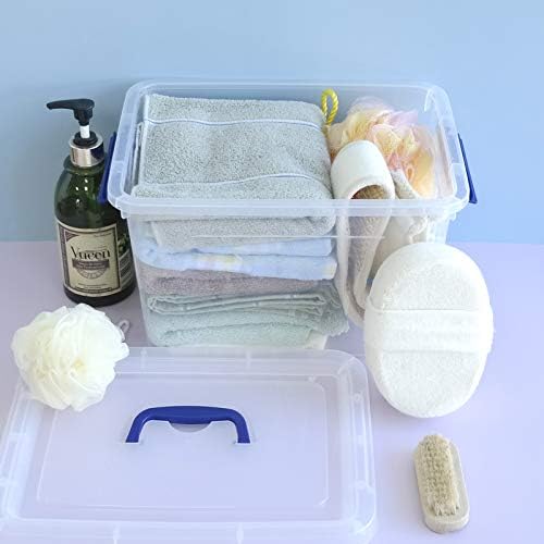 10 L Clear Plastic Storage Latch Box with Handle, 6-Pack - Image 6