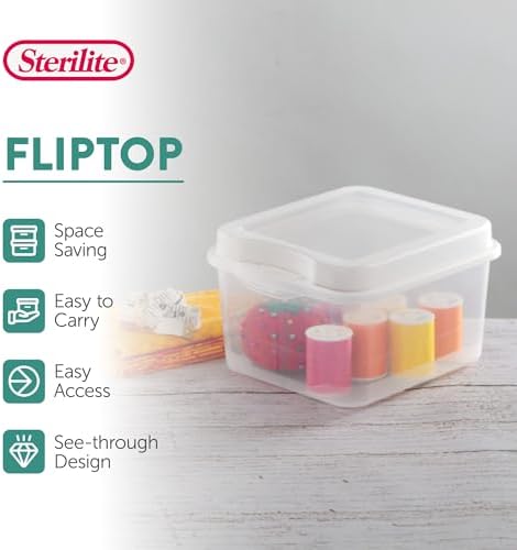 Sterilite 18038612 Small Flip Top Storage Box (24) - Image 3