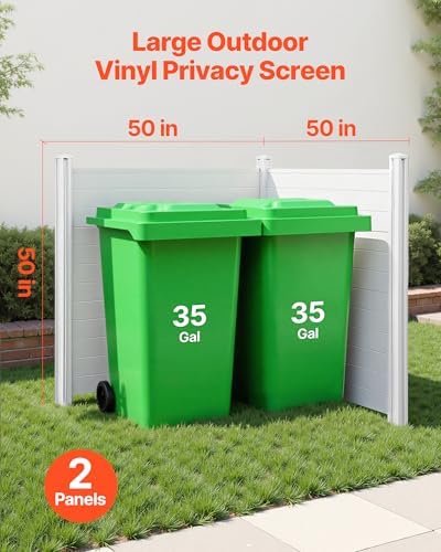 VEVOR Outdoor Privacy Screens 50" W x 50" H 2-Panel Air Conditioner Fence - Image 2