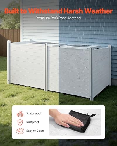 VEVOR Outdoor Privacy Screens 50" W x 50" H 4-Panel Air Conditioner Fence - Image 5