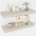 Acovy 30 Inch Floating Shelves, 12" Deep Floating Shelf Wall Mounted, 30" Wall Shelves, Rustic Deep Bookshelf, Extra Deeper & Thicker Display Shelves for Bedroom, Living Room, Gray, Set of 2 by Acovy