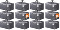 BlissTotes Large Moving Bags, Storage Bags with Zippers, Handles Moving Supplies with lids, Heavy Duty Totes for Storage Bags for Space Saving, Moving and Storing 93L, 12 Pack by BlissTotes