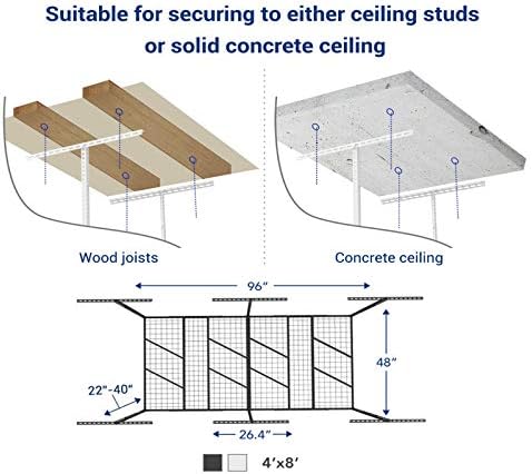 FLEXIMOUNTS 4x8 Overhead Garage Ceiling Storage Rack Organization, Black - Image 7