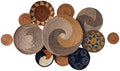 Woven Basket Wall Decor Set of 12, Decorative Wall Plates by ChumDecor