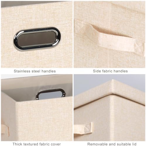 Storage Bins with Lids Fabric Closet Organizers Cubes Office Organization - Image 7
